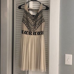 Off-White/ cream and Navy Dress